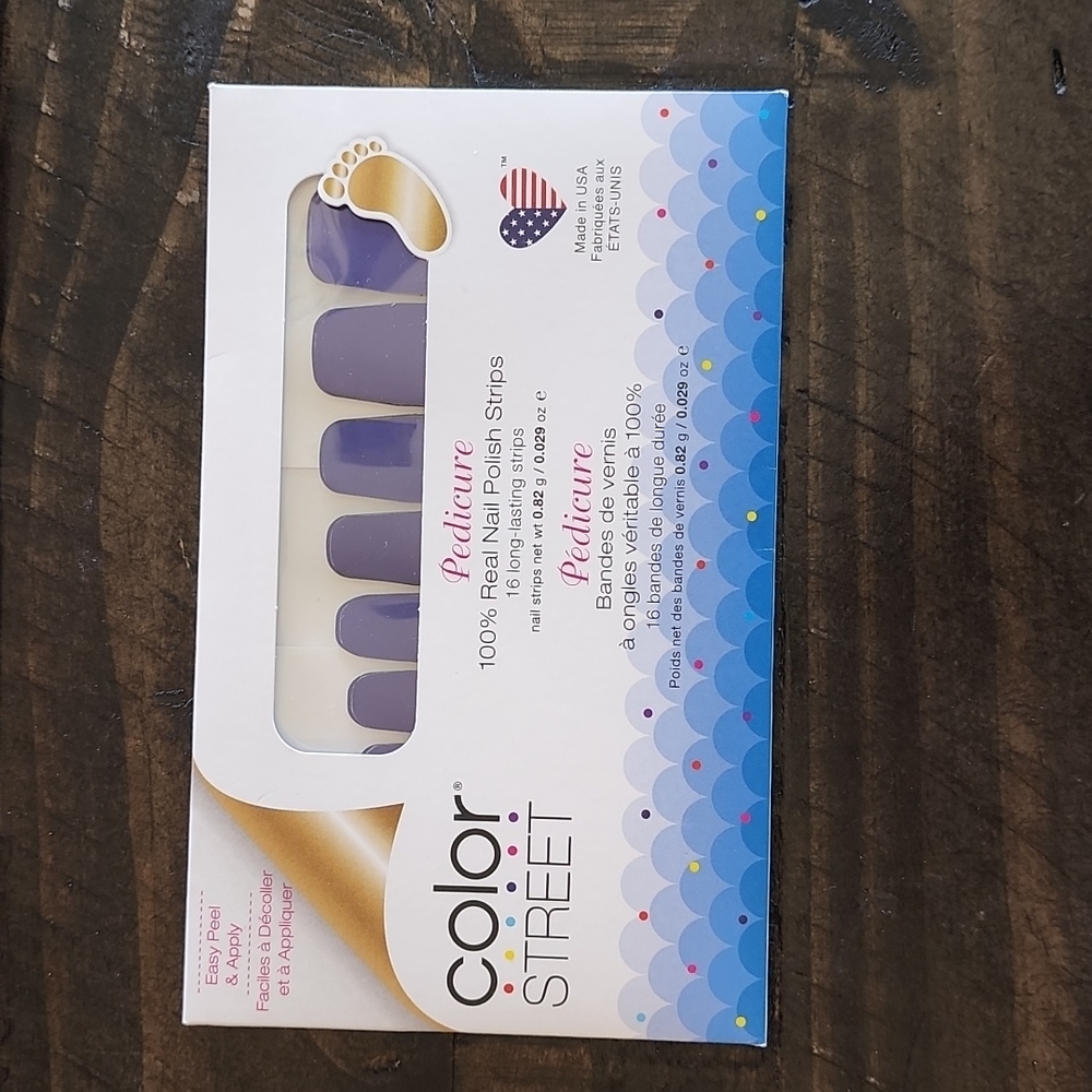 NEW Color Street Evening Sky real nail polish strips "Pedicure"